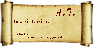 André Terézia névjegykártya