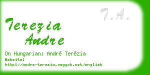 terezia andre business card