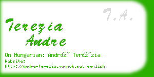 terezia andre business card